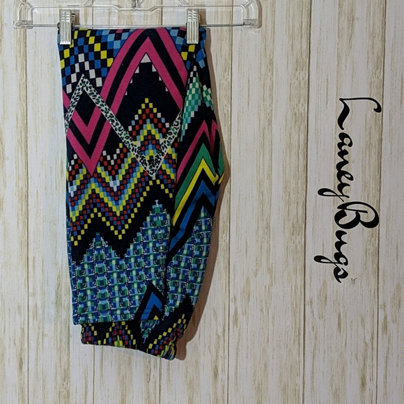 Geometric print leggings heavy fabric size M - Picture 2 of 3